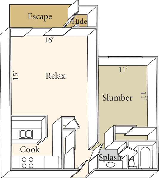 Floor Plans of The Commons at American River in Sacramento, CA